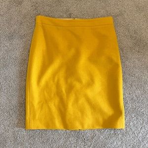 Yellow J-Crew Pencil Skirt